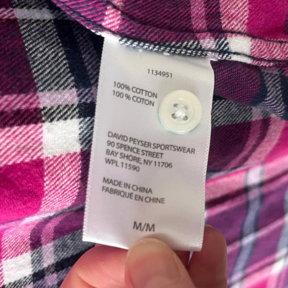 Weatherproof Vintage Ladies' Flannel Plaid Button Down Shirt | Size Medium - Picture 12 of 13